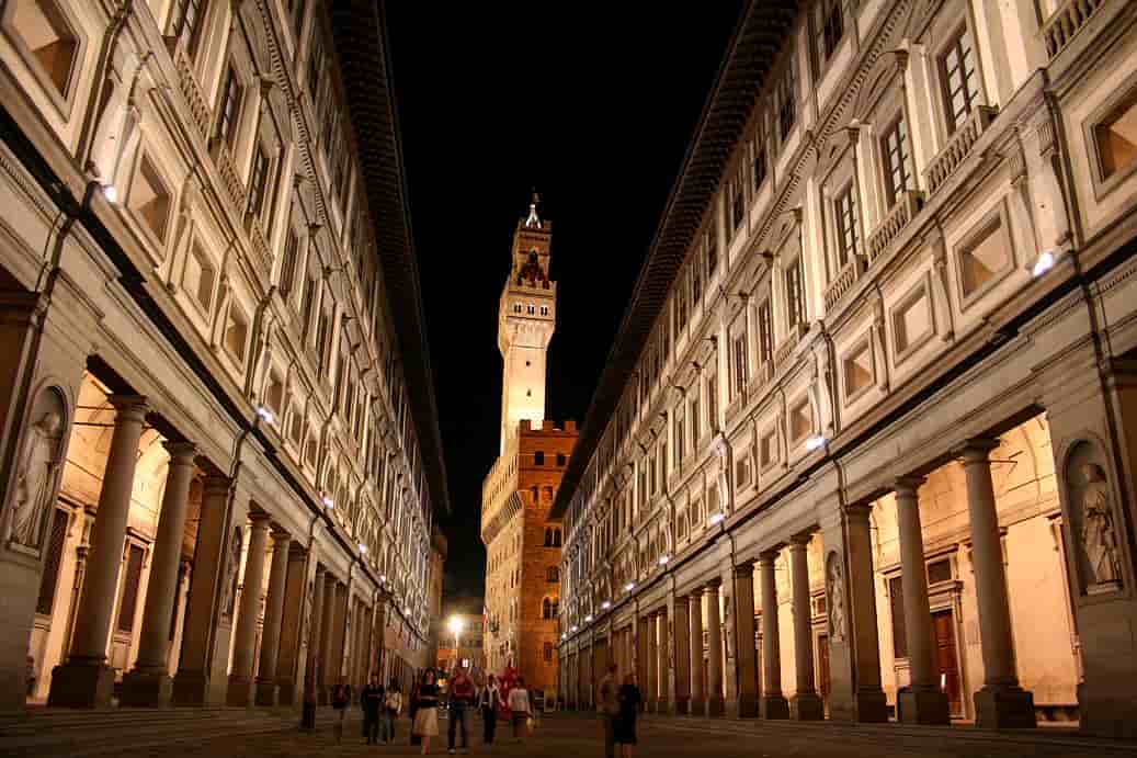 A Galeria Uffizi em Florença
