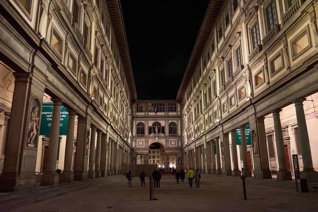 A Galeria Uffizi em Florença